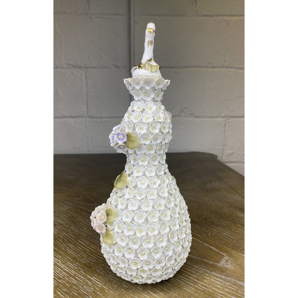 Antique Meissen Style Snowball Schneeballen Flower Perfume Bottle Vanity Cologne - Picture 7 of 12